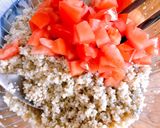 Hình bước làm 2 của món 🌱 Salad Couscous Cà Chua & Olive (Vegan)