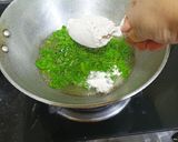 A picture of step 1 of Proso millet Palak Roti.