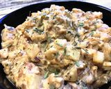 A picture of step 9 of Creamy Dijon-Tarragon Chicken & Potato Sauté with Black Eyed Pea Flour.