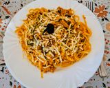 Cukkinis, gombàs bolognai spagetti 🍜🍜🍜🍜 recept fázis 7 fotója