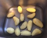 Une image de l'étape 1 de Écrasée de pommes de terre gratinée aux deux fromages.