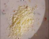 A picture of step 3 of Italian cheesy pasta.