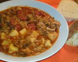 Kelkáposzta főzelék csípős, füstölt kolbásszal recept fázis 16 fotója