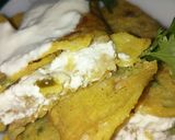 A picture of step 1 of Mung Dal Cheela with stuffed Paneer.