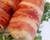 Foto del paso 5 de la receta: Pechuga de pollo rellena de jamón y queso envuelta con bacon ahumado