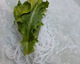 A picture of step 9 of Vietnamese veggie summer rolls.