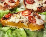 Foto del paso 6 de la receta: 💫Milanesas de calabaza a la napolitana 💫 Horneadas 💫 Salvado de avena y semillas 💫