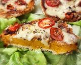 Foto del paso 6 de la receta: 💫Milanesas de calabaza a la napolitana 💫 Horneadas 💫 Salvado de avena y semillas 💫