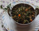 A picture of step 5 of Green vegetable fresh leaf Methi bhaji.