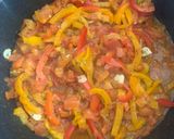 A picture of step 4 of Rosted bell peppers tomatoes and cottage cheese.