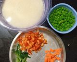 A picture of step 1 of Peas Pulao in pressure cooker.