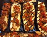 Foto del paso 3 de la receta: Berenjenas  🍆 Grilladas con Tomate 🍅 Asados Ajo y Queso a la Plancha