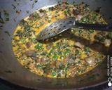 A picture of step 1 of Matar Mushroom and methi.