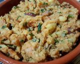 A picture of step 7 of Aloo ka bharta.