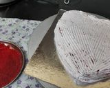 A picture of step 9 of Heart shape red velvet cake.