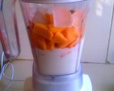 A picture of step 2 of Rum&Raisin Chocolate Mango Lassi.