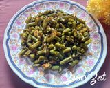A picture of step 4 of Green Peas and Beans Sabzi.