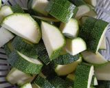 Hình bước làm 1 của món Canh bí ngòi bắp cải ruốc nấm keto