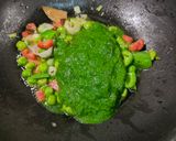 A picture of step 7 of Creamy Paneer with Spinach Rice.