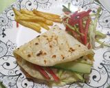 A picture of step 5 of Nuggets wrap (3 layer).