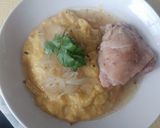 Foto del paso 4 de la receta: Puré de papa y zapallo, con pollo y cebolla caramelizada