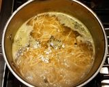 A picture of step 7 of Mike's Garlic Linguini Alfredo.