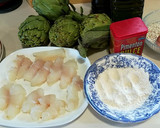 Foto del paso 1 de la receta: Arroz con alcachofas y bacalao