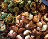 A picture of step 7 of Kaju Karela.