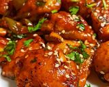 A picture of step 2 of Orange glazed sesame chicken.