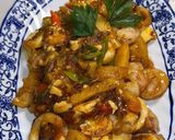 Foto langkah ke 6 dari resep Udang Cumi Asam Manis Saos Tiram Satset.
