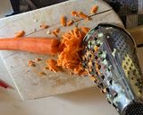 A picture of step 1 of Zucchini and Carrot Burgers.