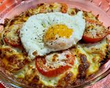 Foto del paso 5 de la receta: Cazuelita con calabacín, tomate, huevo y muchos extras 😋