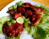 Foto langkah ke 8 dari resep Udang bakar madu + sambal tomat terasi.