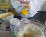 A picture of step 1 of White chapati (oiled thrice and rolled out twice).