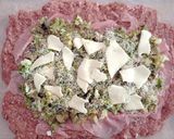Foto del passaggio 5 della ricetta Polpettone con funghi, broccoli e mortadella