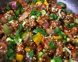 A picture of step 10 of Chilli Chicken.