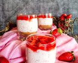 A picture of step 6 of No Bake Strawberry Cheesecake.