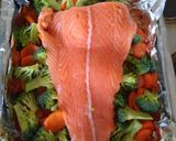 A picture of step 5 of Salmon with vegetables.