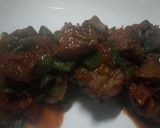 A picture of step 5 of Spicy Peppered beef.