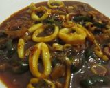 Foto langkah ke 5 dari resep Cumi Lombok Ijo Saus Tiram.