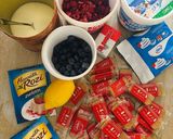 Erdei gyümölcsös joghurttorta (málna-áfonya) recept fázis 1 fotója