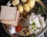 A picture of step 1 of Leftover Rice Potato Balls.