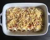 A picture of step 6 of Chicken Enchiladas.