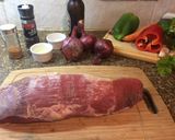 Foto del paso 1 de la receta: Cocina primaveral: Peceto braseado con cerveza en pan pita