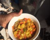 A picture of step 5 of Chicken curry.