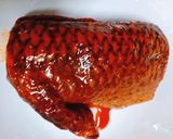 Hình bước làm 1 của món Mắm lóc chưng tốp mỡ