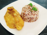 Arroz multigrano con pescado