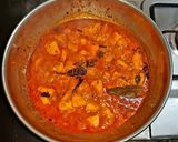 A picture of step 6 of BOILED POTATO CURRY SERVED WITH KADHI, PURI, AND KHEER.