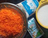 A picture of step 1 of Carrot halwa.