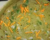 A picture of step 5 of Pesarattu or Green Moong Dosa.
